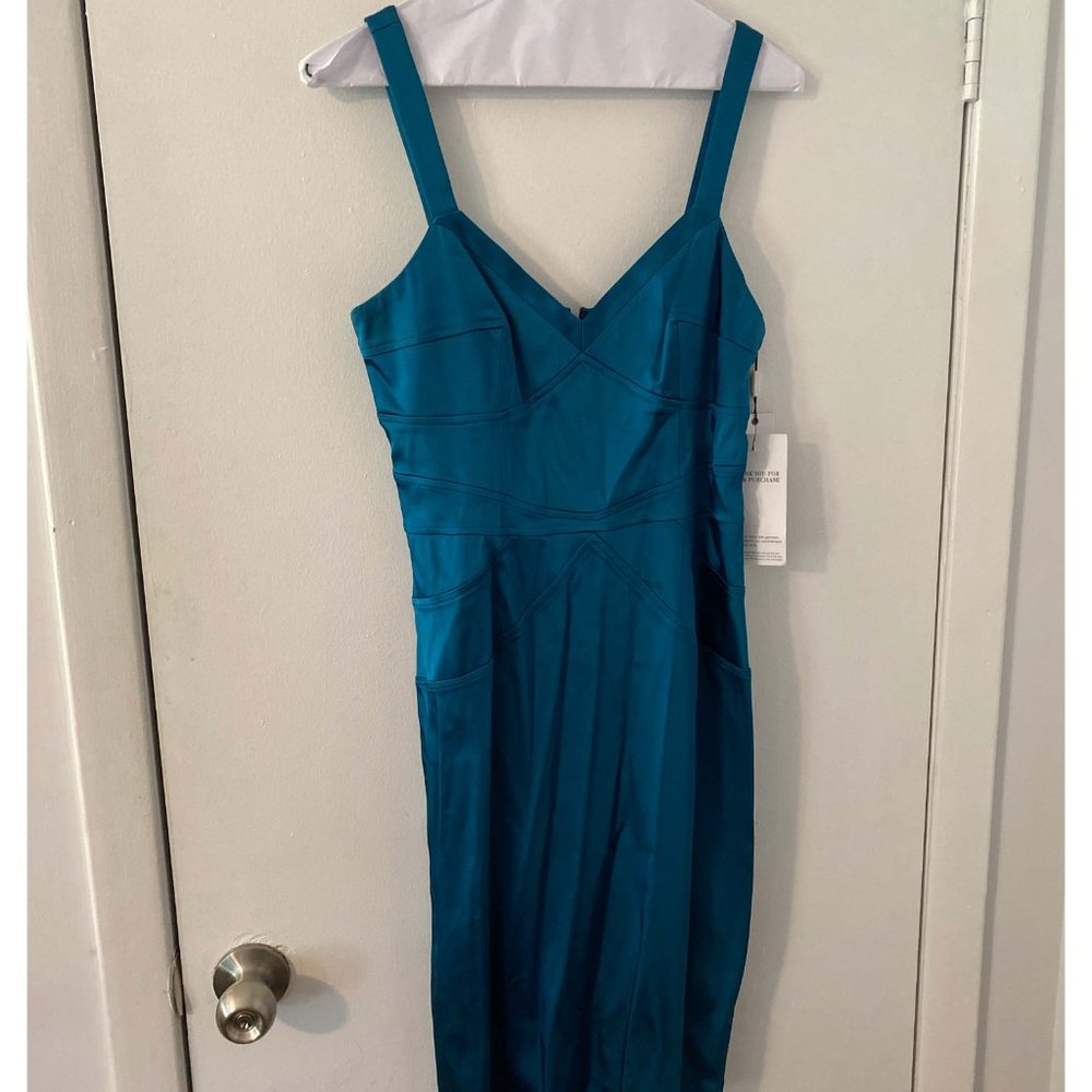 NWT Calvin Klein Satin Blue Dress Size 4